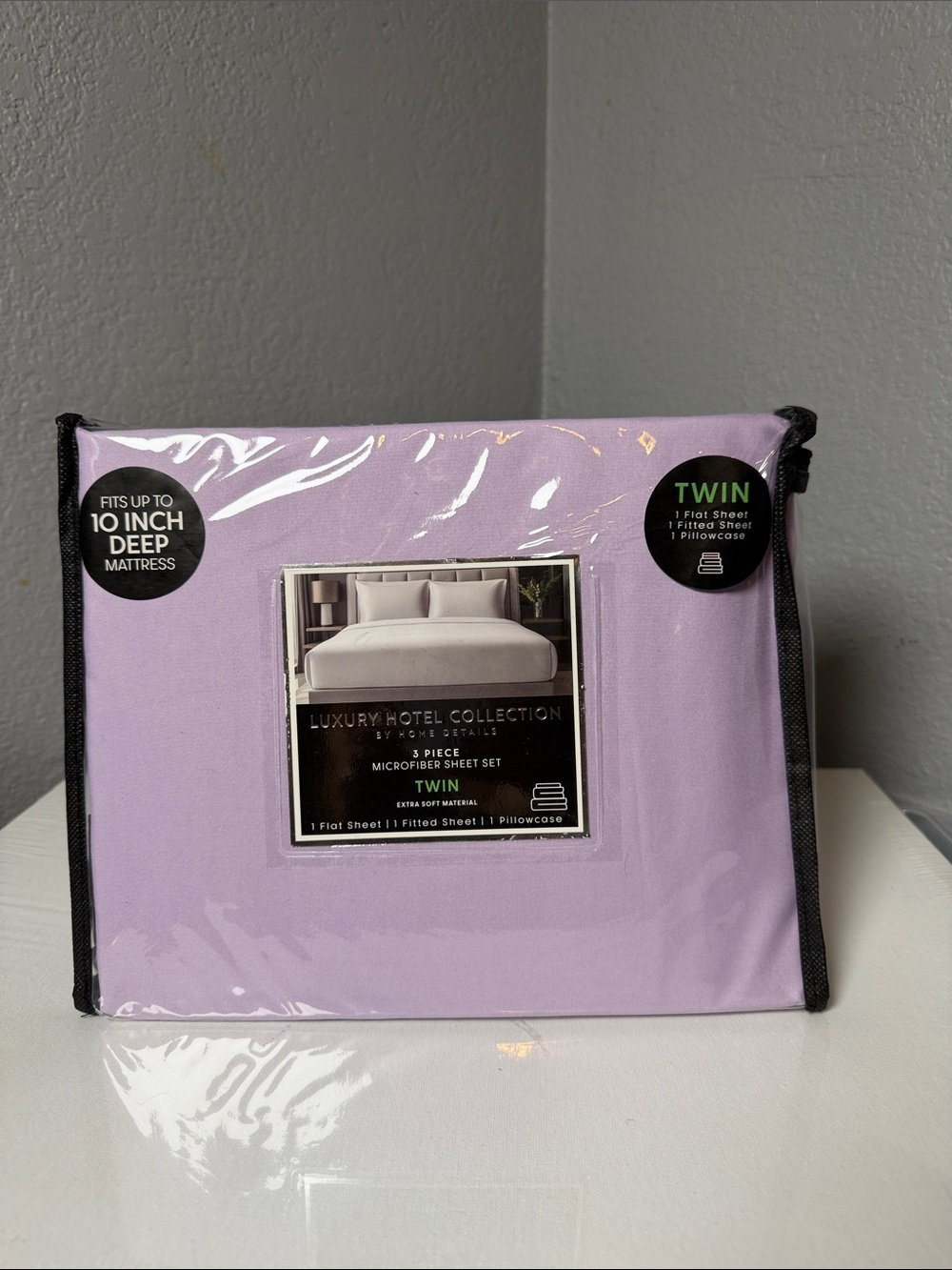Hotel Collection Lavender Twin Microfiber Sheet Set
